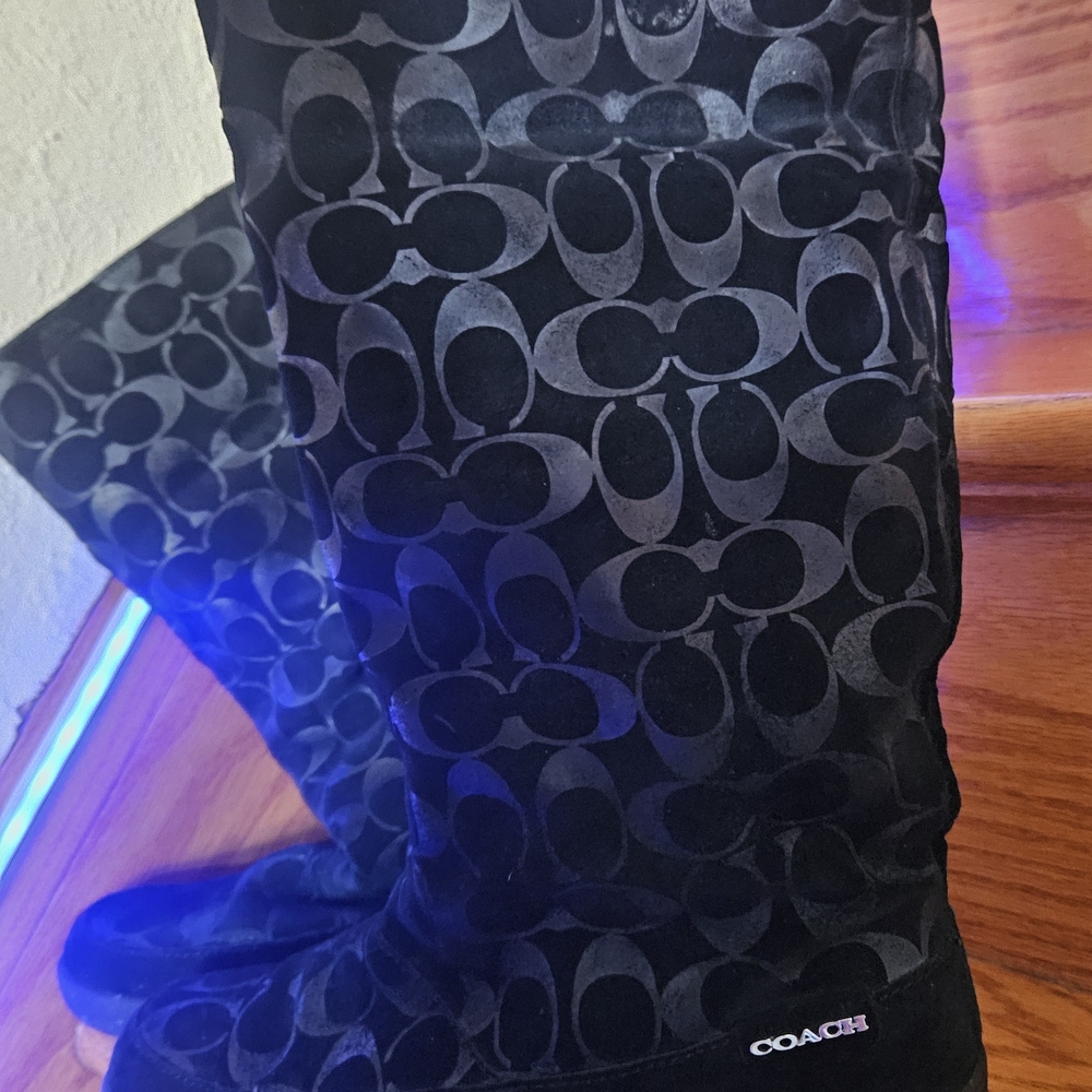 Coach Black Patterned Boots - Picture 4 of 6